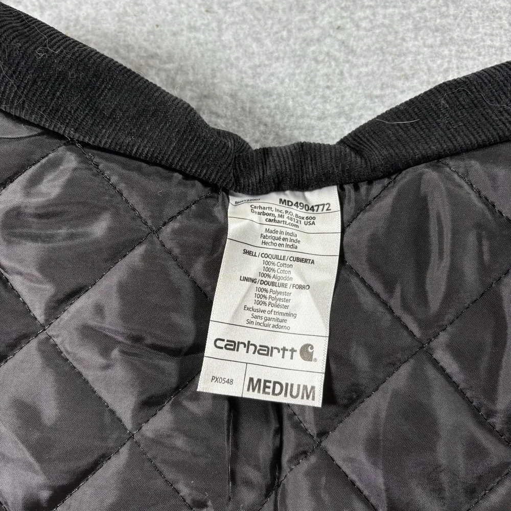 Carhartt Firm Duck Canvas Dog Chore Coat Insulated Pet Vest Medium Dark Brown